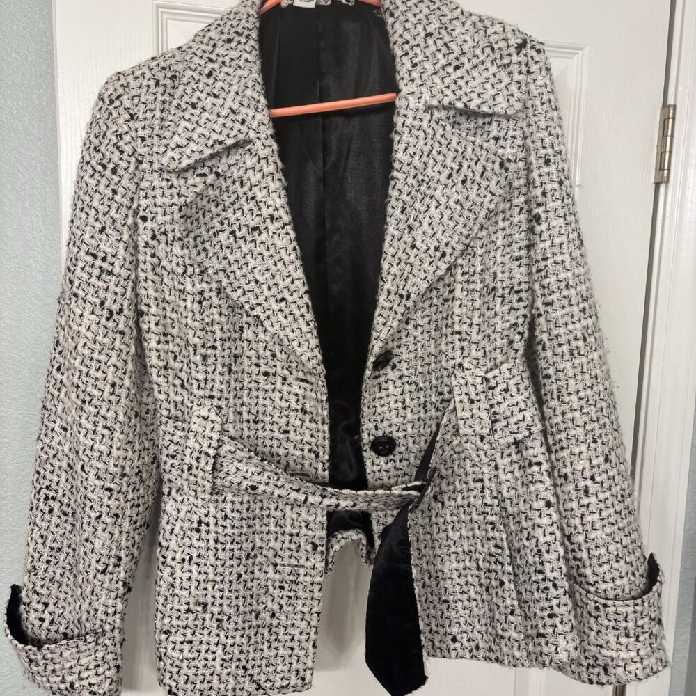 WHBM Women's 3-Button Wool Coat